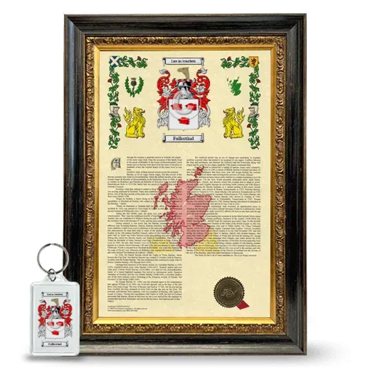 Fullertind Framed Armorial History and Keychain - Heirloom