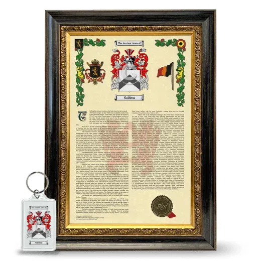 Gabben Framed Armorial History and Keychain - Heirloom