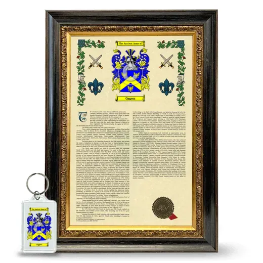 Gagers Framed Armorial History and Keychain - Heirloom
