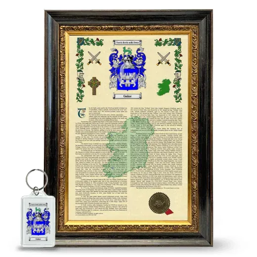 Gaine Framed Armorial History and Keychain - Heirloom
