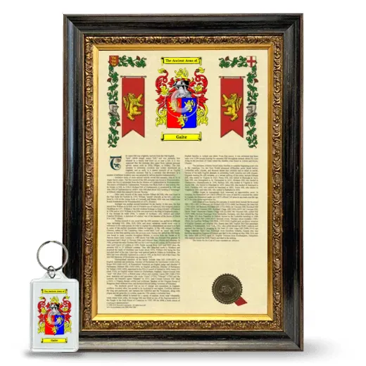 Gaite Framed Armorial History and Keychain - Heirloom