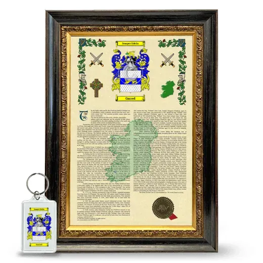 Garred Framed Armorial History and Keychain - Heirloom