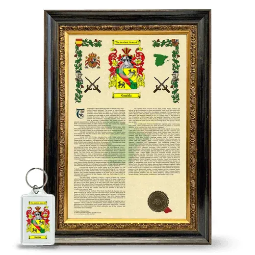 Garrida Framed Armorial History and Keychain - Heirloom