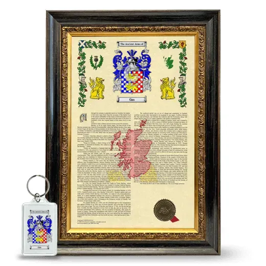 Gas Framed Armorial History and Keychain - Heirloom