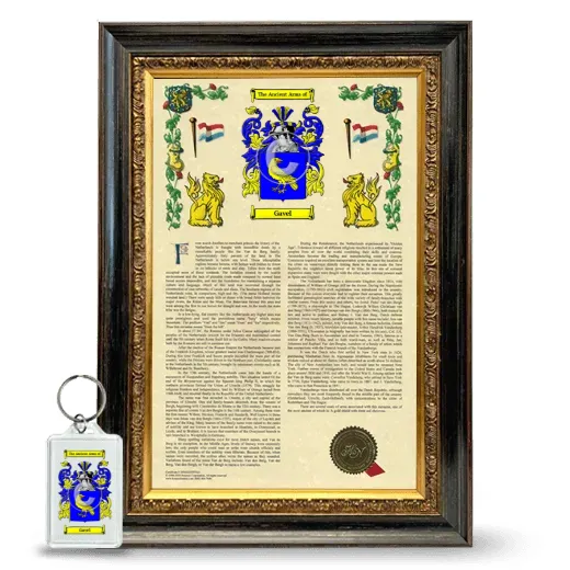 Gavel Framed Armorial History and Keychain - Heirloom