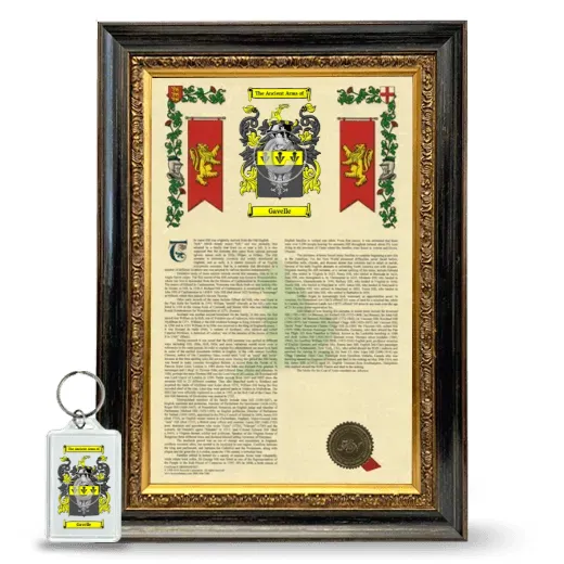 Gavelle Framed Armorial History and Keychain - Heirloom