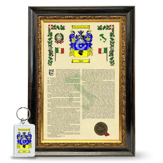 Gavi Framed Armorial History and Keychain - Heirloom