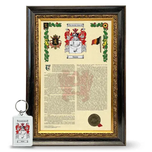 Gayon Framed Armorial History and Keychain - Heirloom