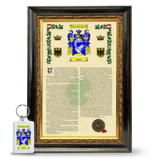 Geiste Framed Armorial History and Keychain - Heirloom