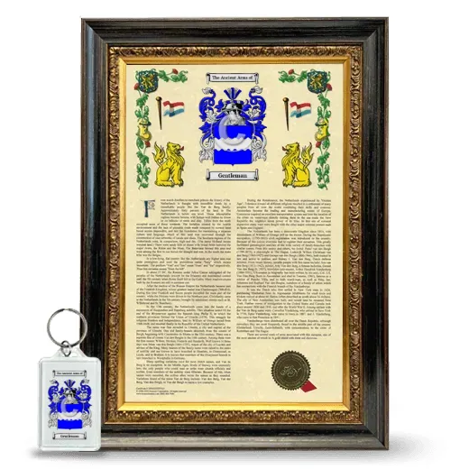 Gentleman Framed Armorial History and Keychain - Heirloom