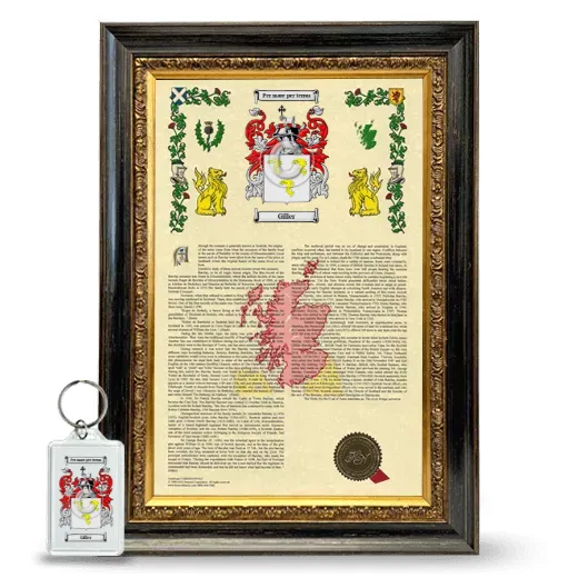Giller Framed Armorial History and Keychain - Heirloom