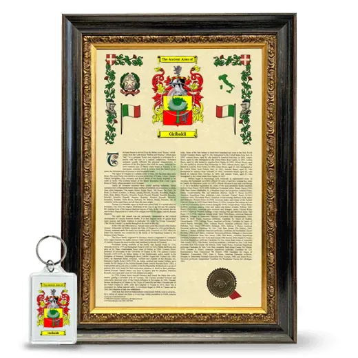 Giribaldi Framed Armorial History and Keychain - Heirloom