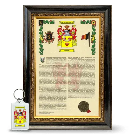 Goffen Framed Armorial History and Keychain - Heirloom