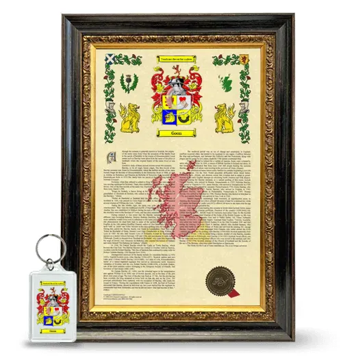 Goon Framed Armorial History and Keychain - Heirloom