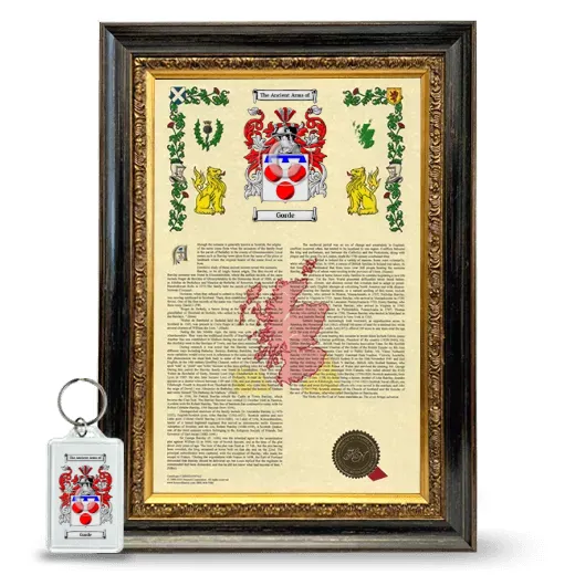 Gorde Framed Armorial History and Keychain - Heirloom