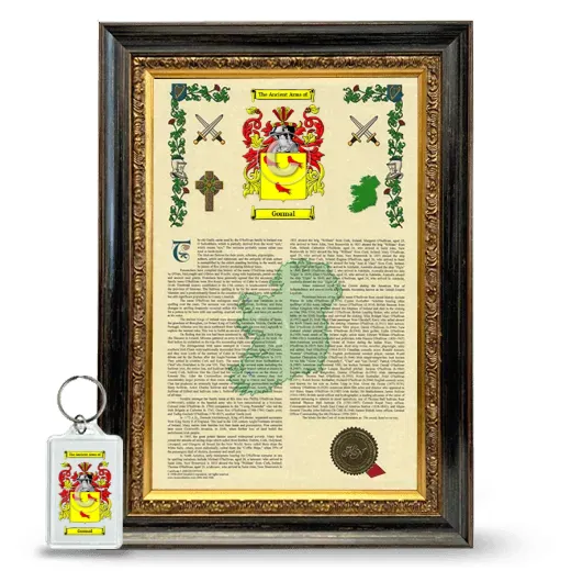 Gormal Framed Armorial History and Keychain - Heirloom