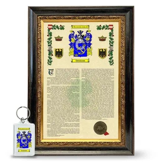 Gotzmann Framed Armorial History and Keychain - Heirloom