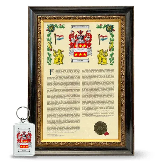Gouds Framed Armorial History and Keychain - Heirloom
