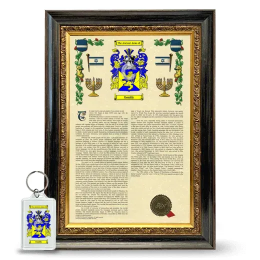 Goulds Framed Armorial History and Keychain - Heirloom