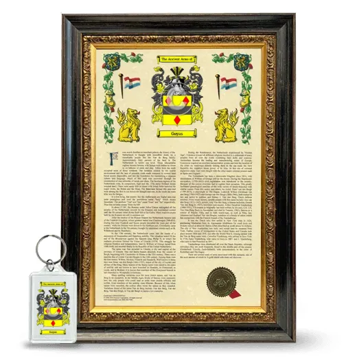 Goyas Framed Armorial History and Keychain - Heirloom