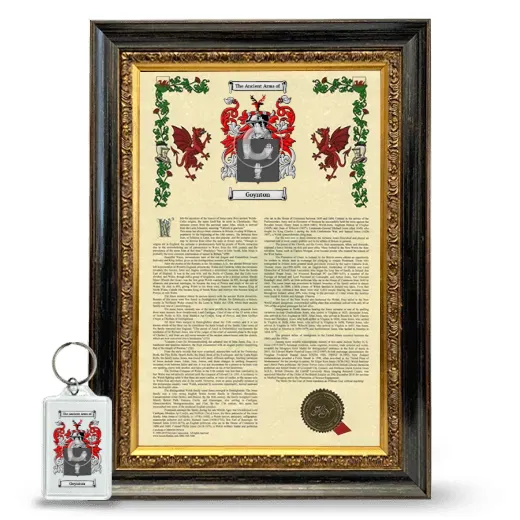 Goynton Framed Armorial History and Keychain - Heirloom