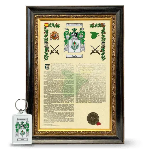 Graña Framed Armorial History and Keychain - Heirloom