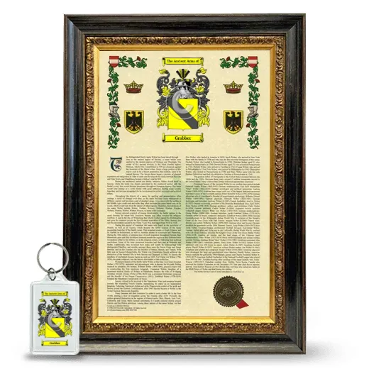 Grabber Framed Armorial History and Keychain - Heirloom