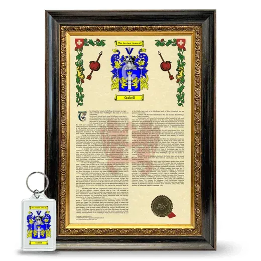 Grabell Framed Armorial History and Keychain - Heirloom