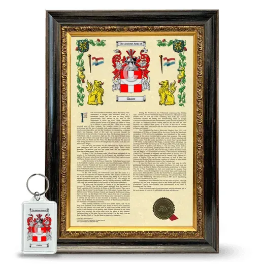 Grave Framed Armorial History and Keychain - Heirloom