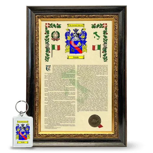 Grazia Framed Armorial History and Keychain - Heirloom