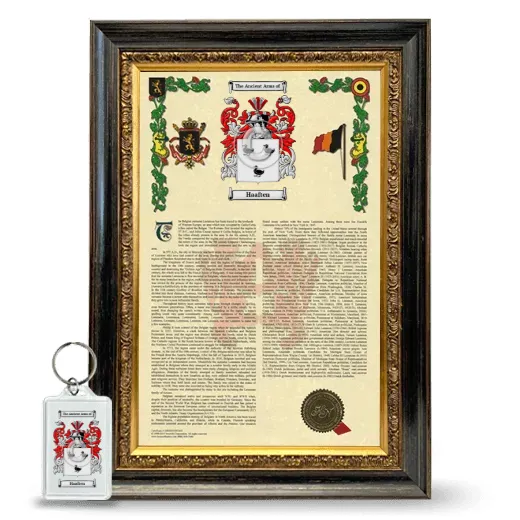 Haaften Framed Armorial History and Keychain - Heirloom
