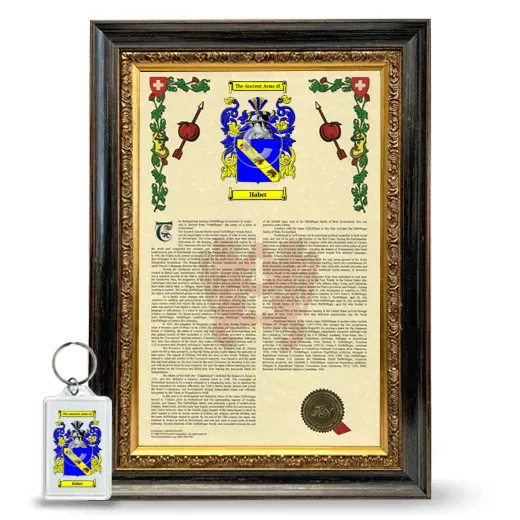Habet Framed Armorial History and Keychain - Heirloom