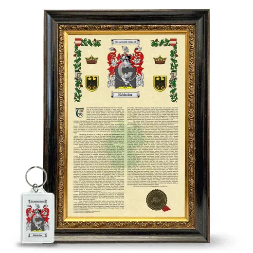 Habischer Framed Armorial History and Keychain - Heirloom