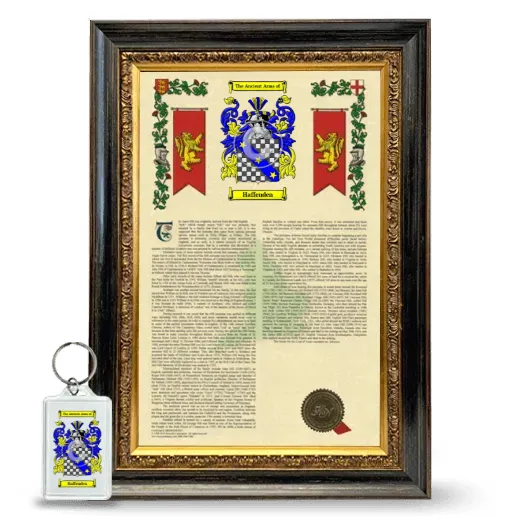 Haffenden Framed Armorial History and Keychain - Heirloom