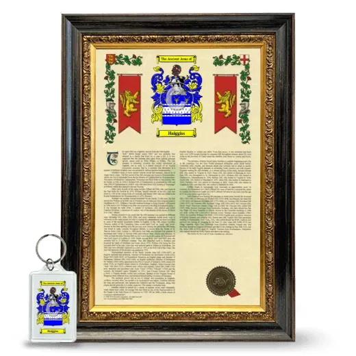 Haiggiss Framed Armorial History and Keychain - Heirloom