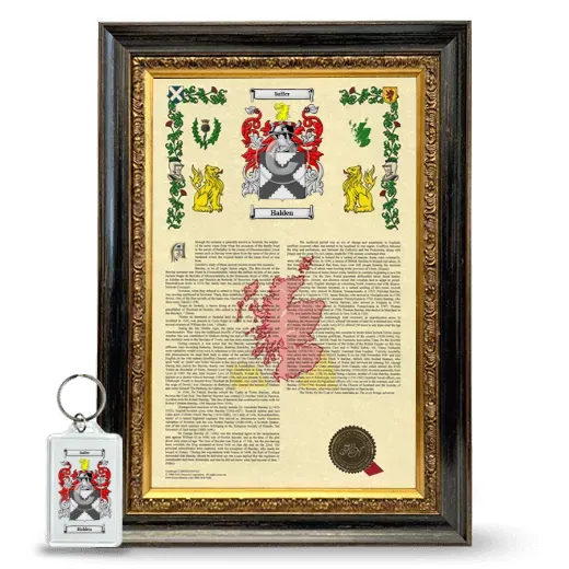 Halden Framed Armorial History and Keychain - Heirloom