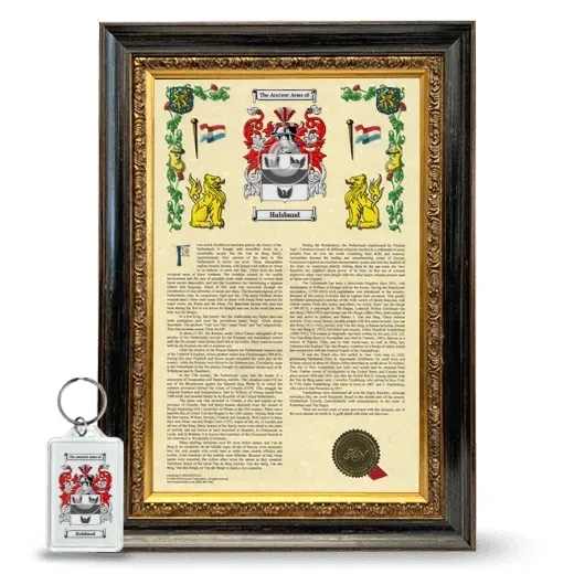Halsband Framed Armorial History and Keychain - Heirloom