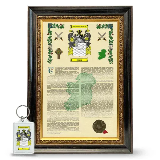 Hamp Framed Armorial History and Keychain - Heirloom
