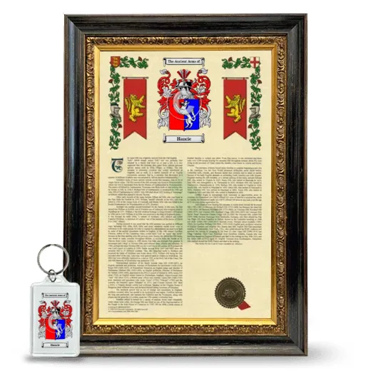 Hancie Framed Armorial History and Keychain - Heirloom