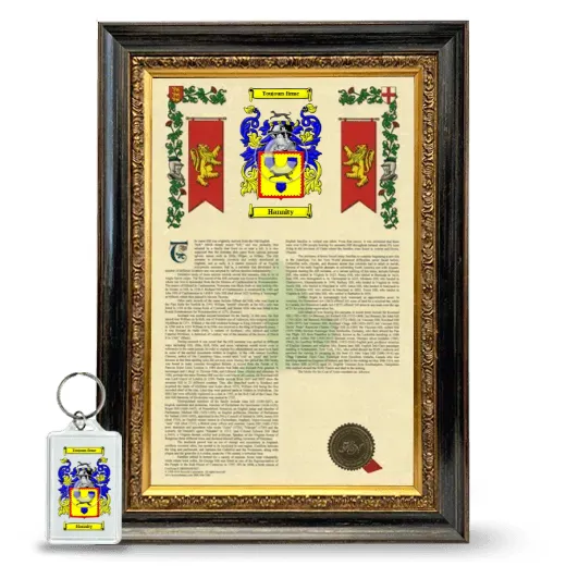 Hannity Framed Armorial History and Keychain - Heirloom