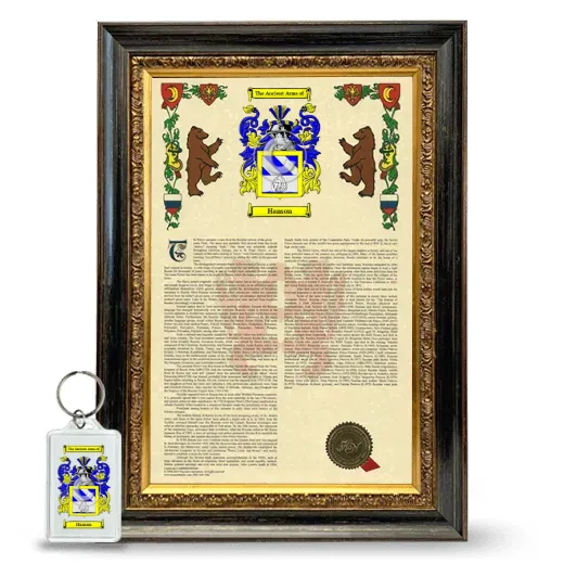 Hanson Framed Armorial History and Keychain - Heirloom