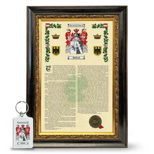 Harback Framed Armorial History and Keychain - Heirloom