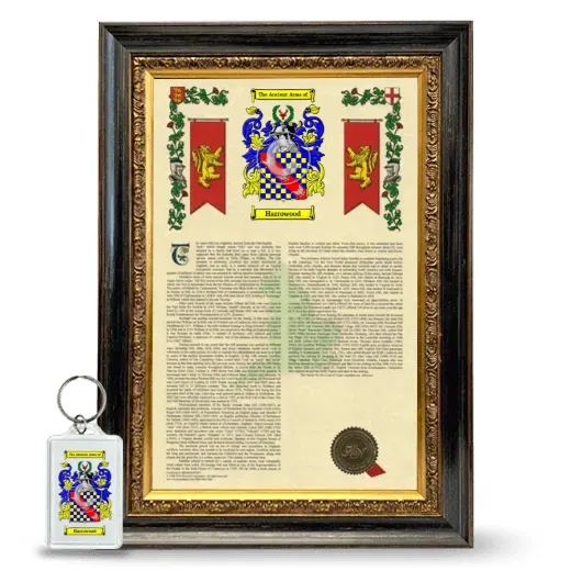 Harrowood Framed Armorial History and Keychain - Heirloom