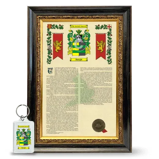 Hartgle Framed Armorial History and Keychain - Heirloom