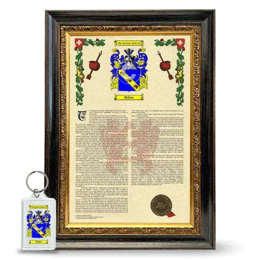 Heben Framed Armorial History and Keychain - Heirloom