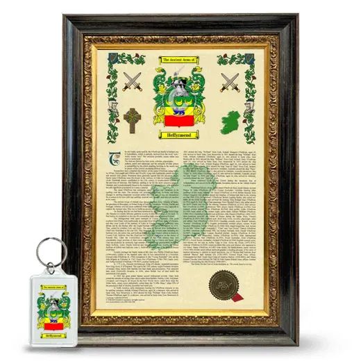Heffyrmend Framed Armorial History and Keychain - Heirloom