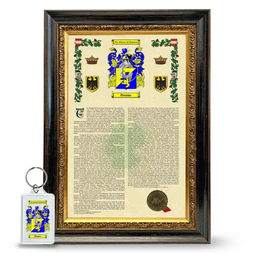 Hemms Framed Armorial History and Keychain - Heirloom