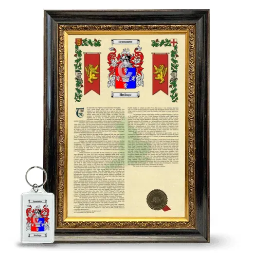 Herbage Framed Armorial History and Keychain - Heirloom