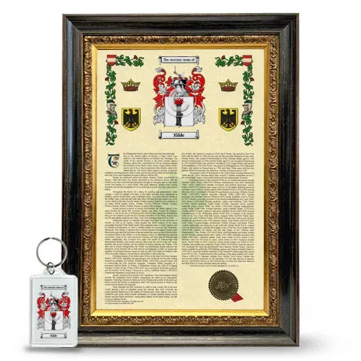 Hilde Framed Armorial History and Keychain - Heirloom