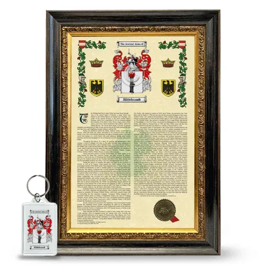 Hildebrandt Framed Armorial History and Keychain - Heirloom